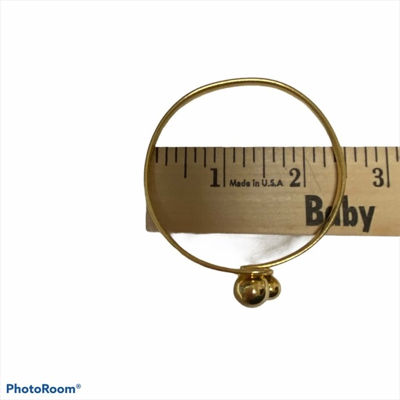 Gold tone Wire Collar Statement Necklace and Bracelet Set - Picture 6 of 6